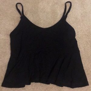 Black Peplum crop top!